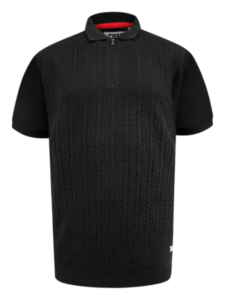 Musta palmikko pikeepaita