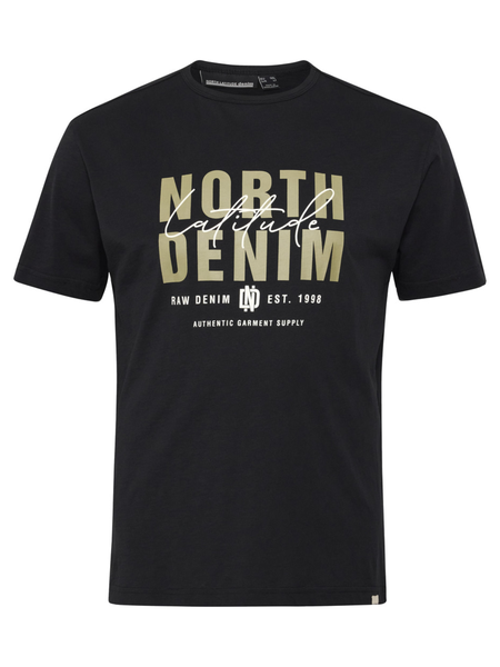 Musta tekstiprintti t-paita