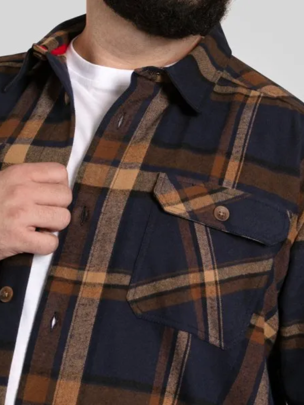 Sininen ruudullinen overshirt flanellipaita