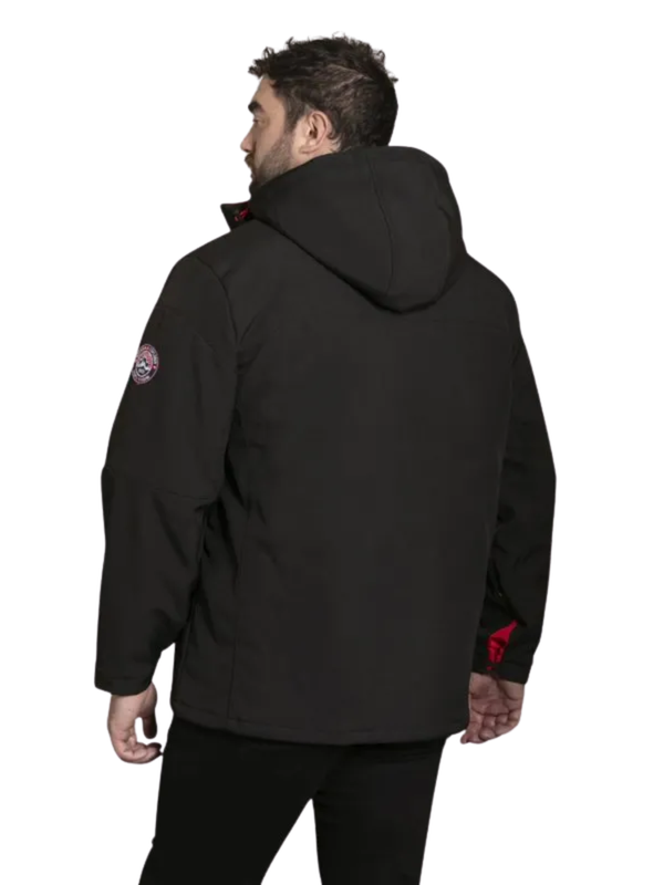 Topattu softshelltakki