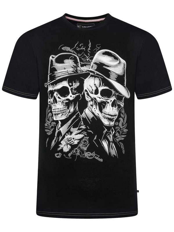 Musta herrasmies p&auml;&auml;kallo t-paita