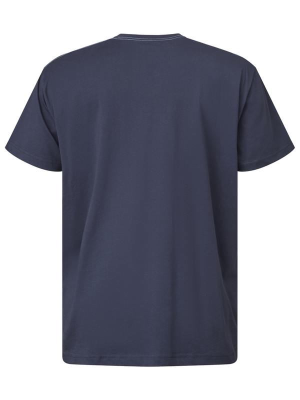 Sininen t-paita tekstiprintill&auml;
