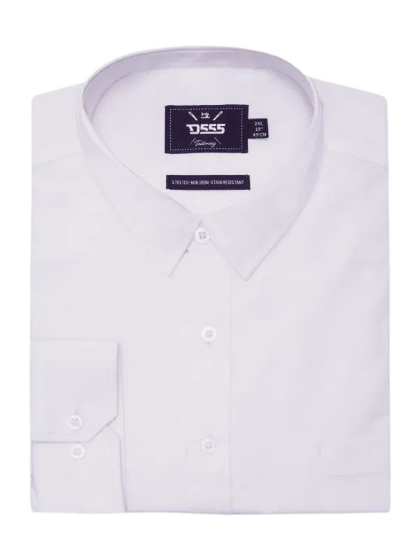 Valkoinen joustava kauluspaita